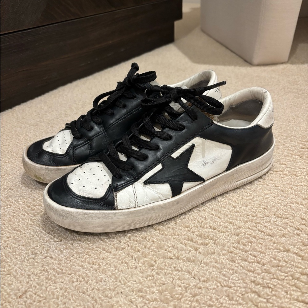 Golden Goose Stardan- Black and White Star Sneakers - Picture 6 of 9